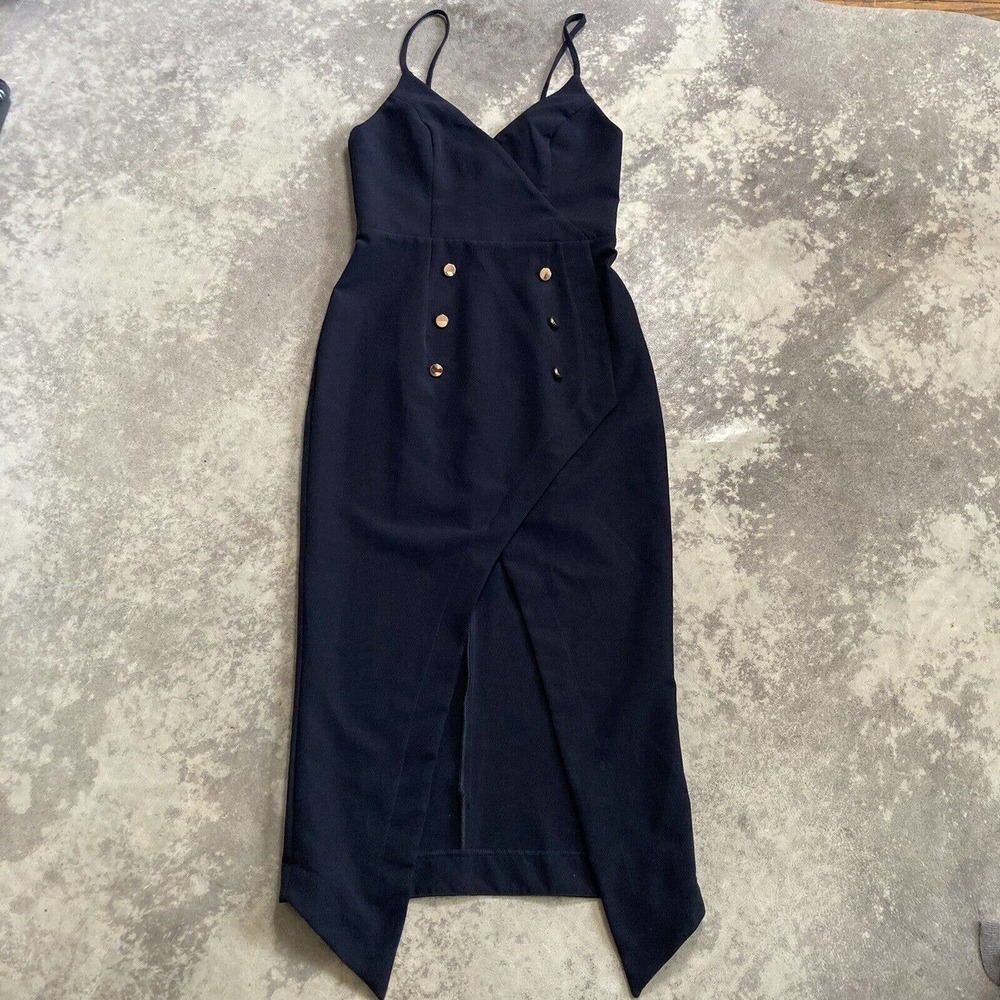 shona joy Navy Blue Sailer‎ Tank Midi Dress Size 2